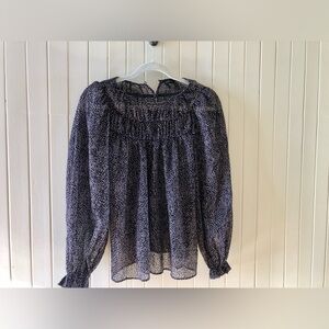 🍄 2/12$  XS Dynamite - long sleeves sheer like puff sleeves blouse